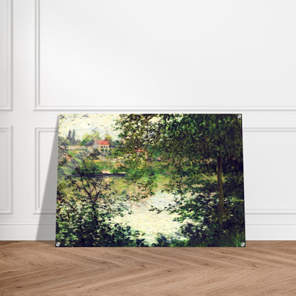 Ile de La Grande Jatte Through the Trees - claude monet Acrylic Print - 70x100 cm / 28x40″ inches | claude monet Wall Art | claude monet Prints