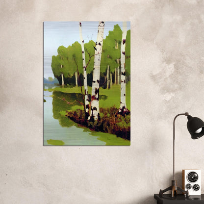 Birches - Arkhyp Kuindzhi Brushed Aluminum Print - 70x100 cm / 28x40 inches | Arkhyp Kuindzhi Aluminum Print | Arkhyp Kuindzhi Prints