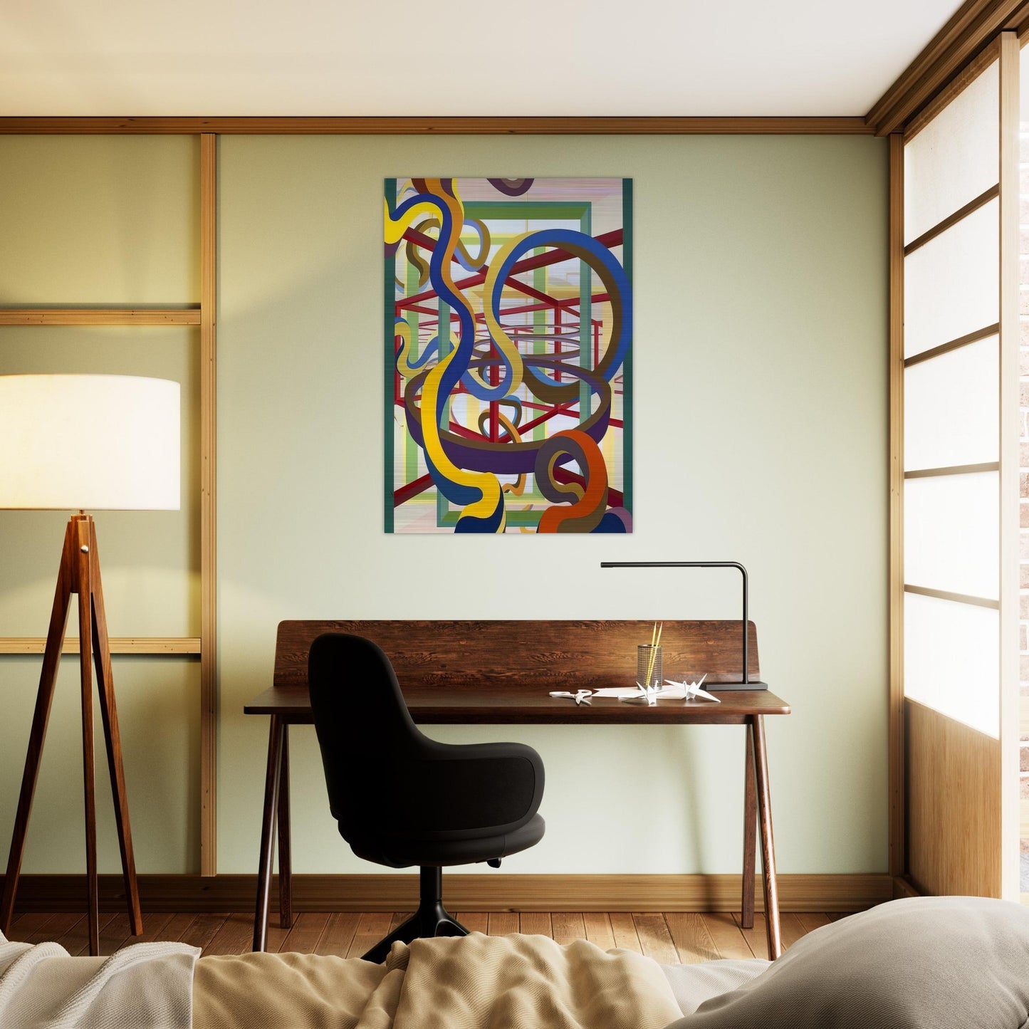 Vorcex IV - Al Held Brushed Aluminum Print - 70x100 cm / 28x40 inches | Al Held Aluminum Print | Al Held Prints