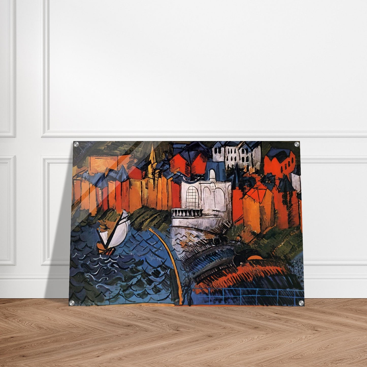 SAILBOAT AT SAINTE ADRESSE 1912 - Raoul Dufy Acrylic Print - 70x100 cm / 28x40″ inches | Raoul Dufy Wall Art | Raoul Dufy Prints