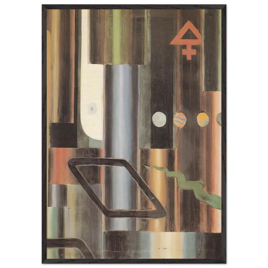 La libra sinfiamma e le piramidi - 1921 - Julius Evola 70x100 cm / 28x40 inches Framed Art Print – Black Wooden Frame