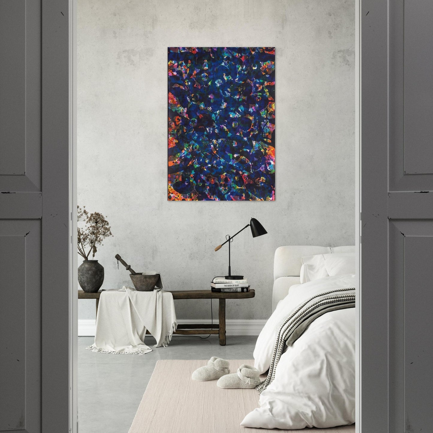 Her Blue Deeps - Sam Francis Brushed Aluminum Print - 70x100 cm / 28x40 inches | Sam Francis Aluminum Print | Sam Francis Prints