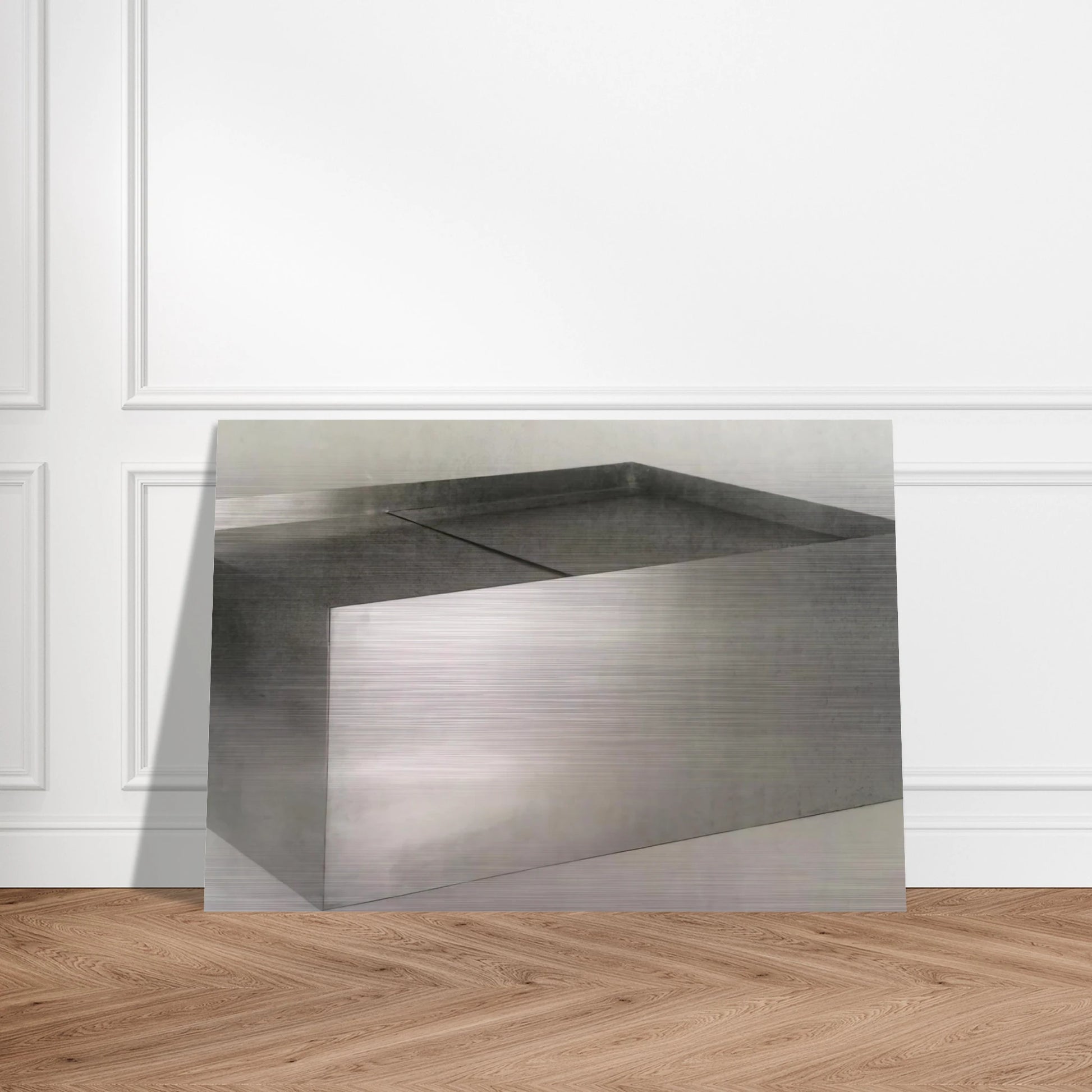 Untitled Double Coffee Table - 1971 - Donald Judd Brushed Aluminum Print - 70x100 cm / 28x40 inches | Donald Judd Aluminum Print | Donald Judd Prints