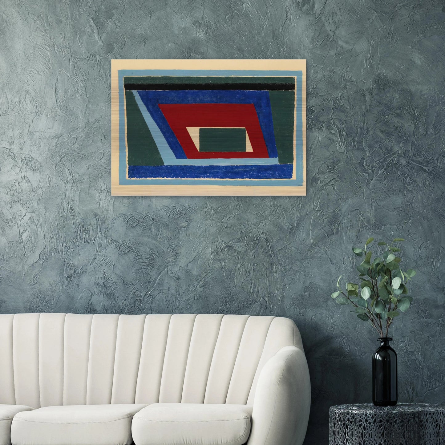 UNTITLED ABSTRACTION MANTIC 1940 - Josef Albers Brushed Aluminum Print - 70x100 cm / 28x40 inches | Josef Albers Aluminum Print | Josef Albers Prints