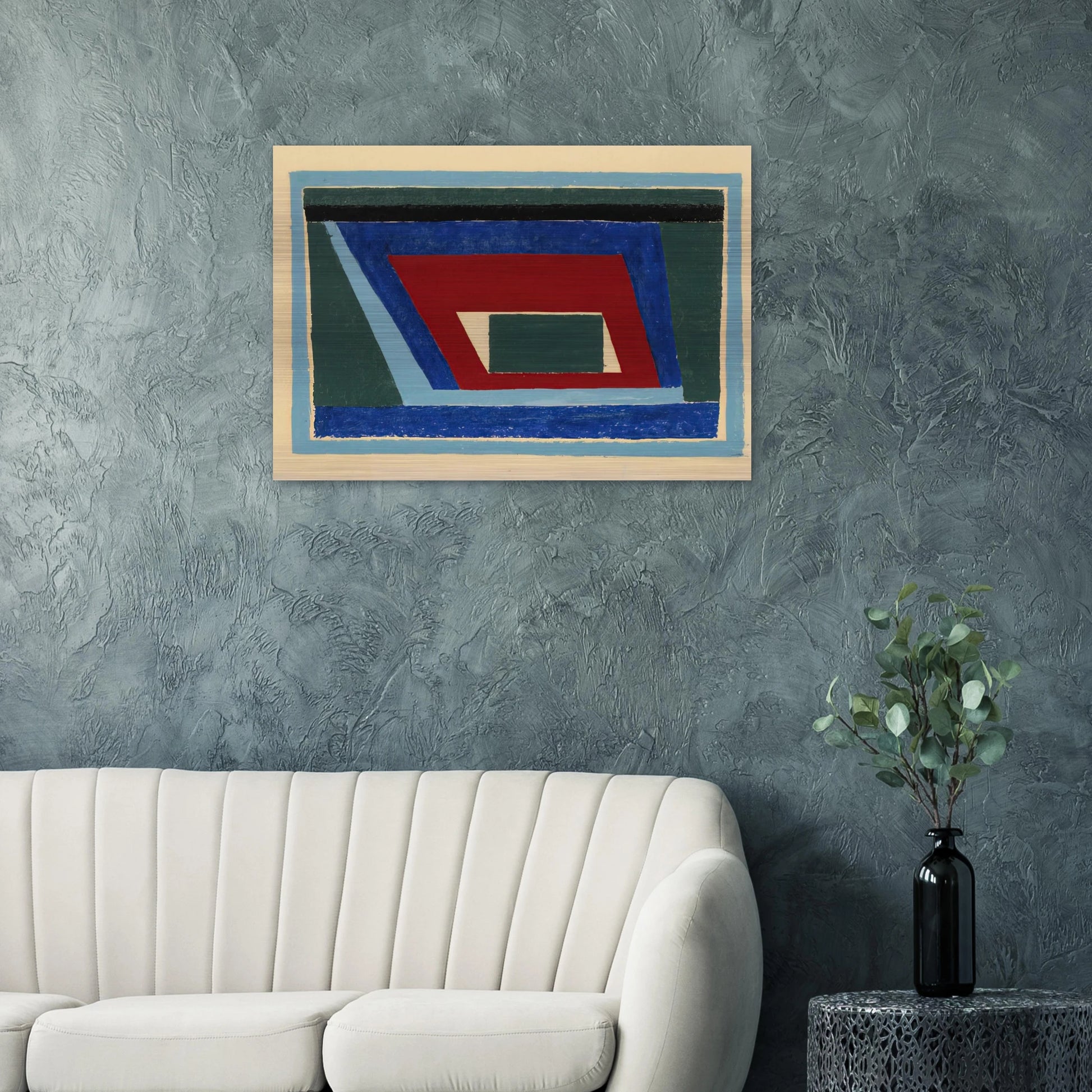 UNTITLED ABSTRACTION MANTIC 1940 - Josef Albers Brushed Aluminum Print - 70x100 cm / 28x40 inches | Josef Albers Aluminum Print | Josef Albers Prints