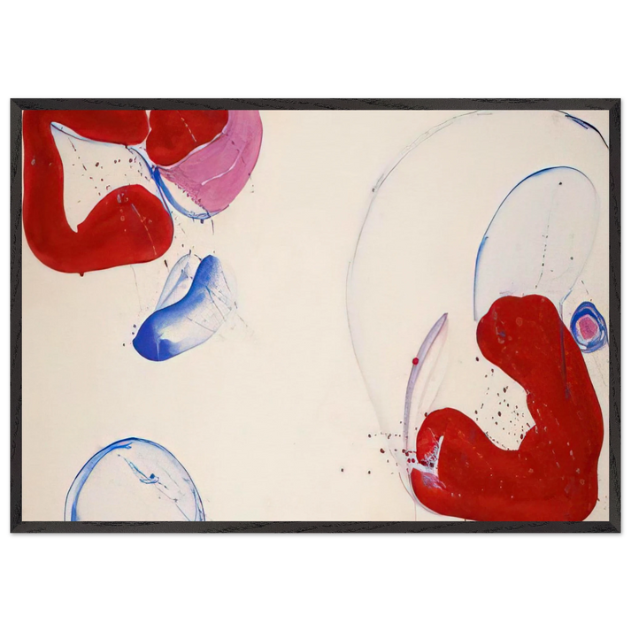 Untitled  SF 61-012  - Sam Francis 70x100 cm / 28x40 inches Framed Art Print – Black Wooden Frame