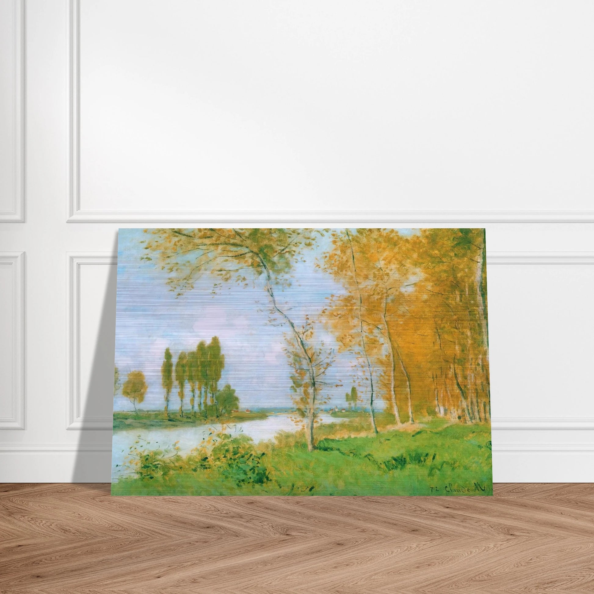 The Spring in Argentuil - claude monet Brushed Aluminum Print - 70x100 cm / 28x40 inches | claude monet Aluminum Print | claude monet Prints