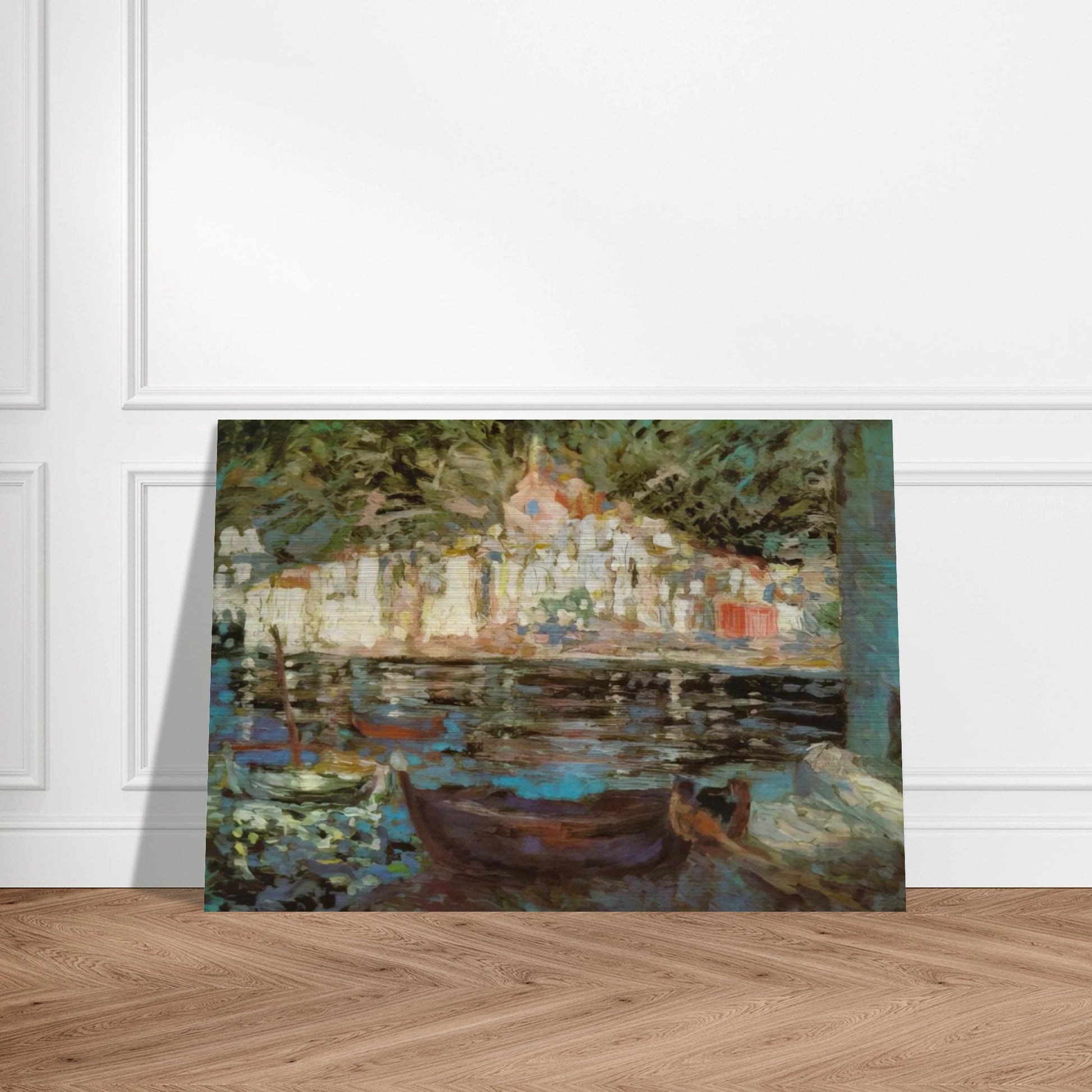 VIEW OF CADAQUES FROM PLAYA POAL - Salvador Dali Brushed Aluminum Print - 70x100 cm / 28x40 inches | Salvador Dali Aluminum Print | Salvador Dali Prints