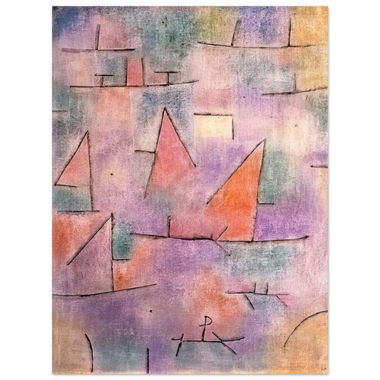 Paul Klee - HARBOUR WITH SAILING SHIPS 1937  75x100 cm / 30x40inches Fine Art Poster