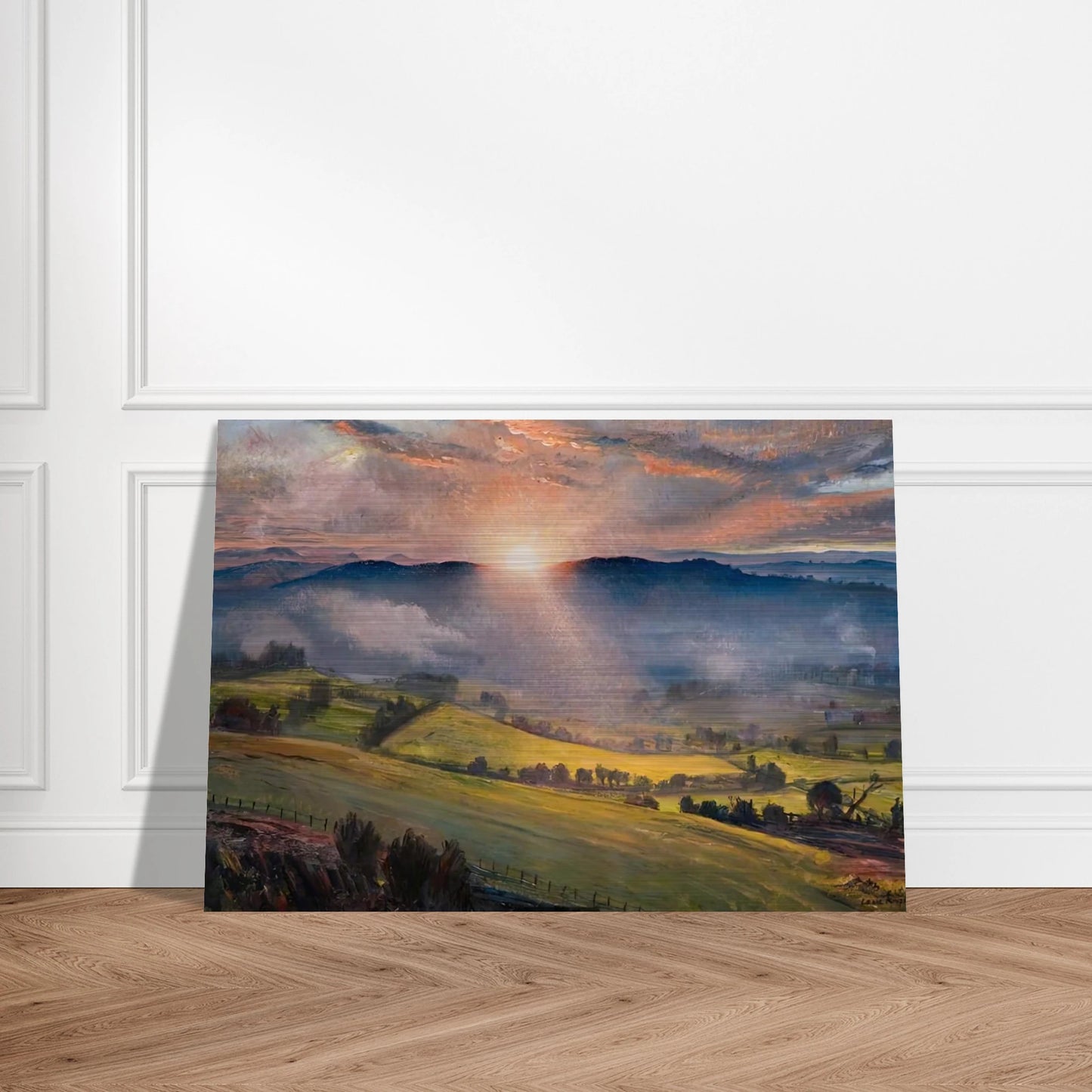 SUNDOWN 1947 - Laura Knight Brushed Aluminum Print - 70x100 cm / 28x40 inches | Laura Knight Aluminum Print | Laura Knight Prints