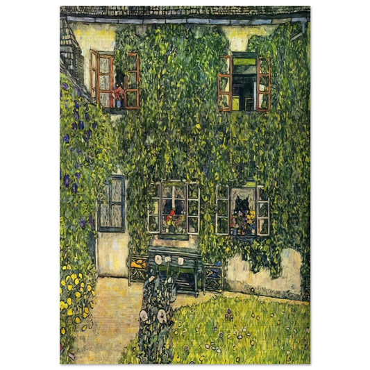 THE HOUSE OF GUARDABOSCHI - Gustav Klimt Brushed Aluminum Print - 70x100 cm / 28x40 inches | Gustav Klimt Aluminum Print | Gustav Klimt Prints
