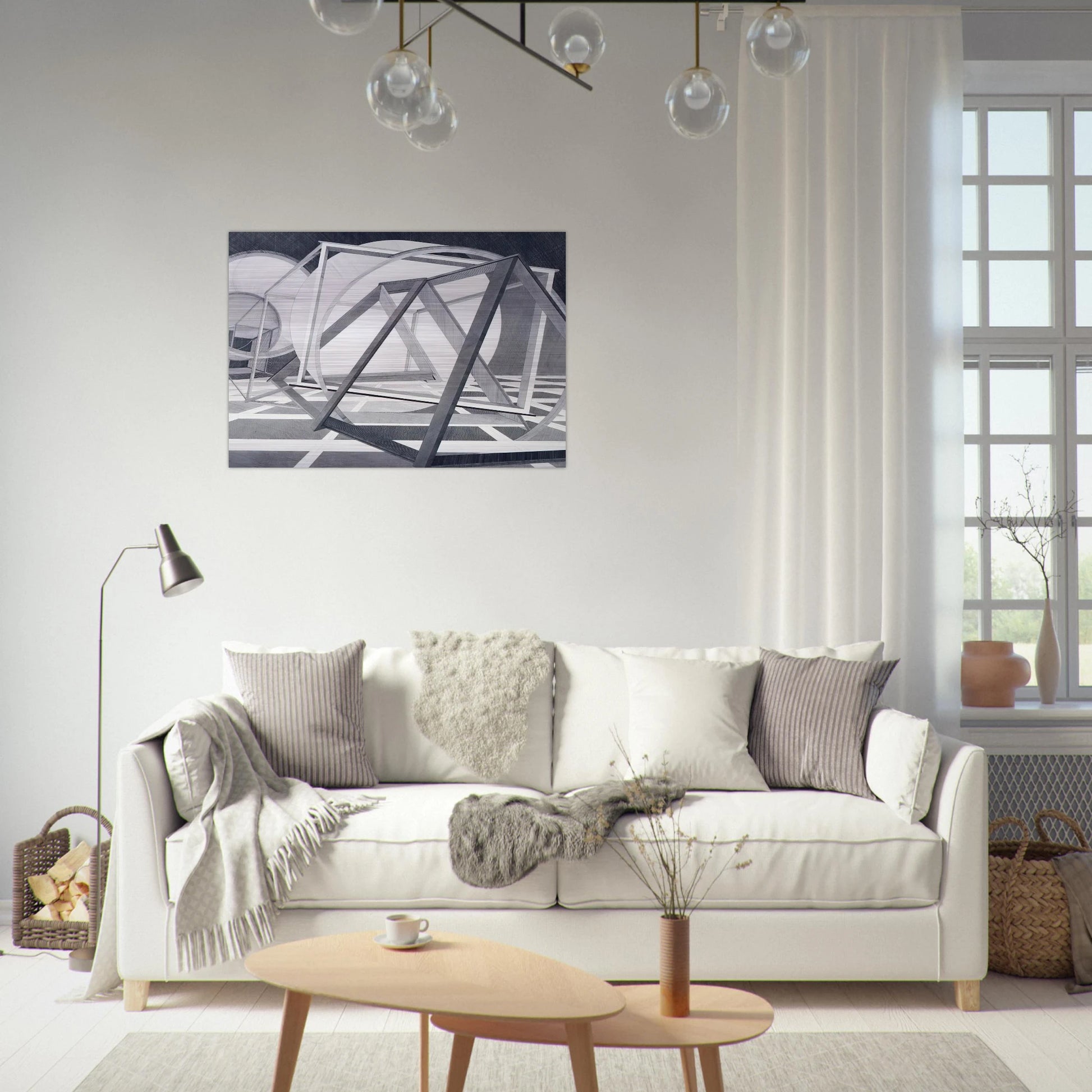 Straits of Malacca - Al Held Brushed Aluminum Print - 70x100 cm / 28x40 inches | Al Held Aluminum Print | Al Held Prints