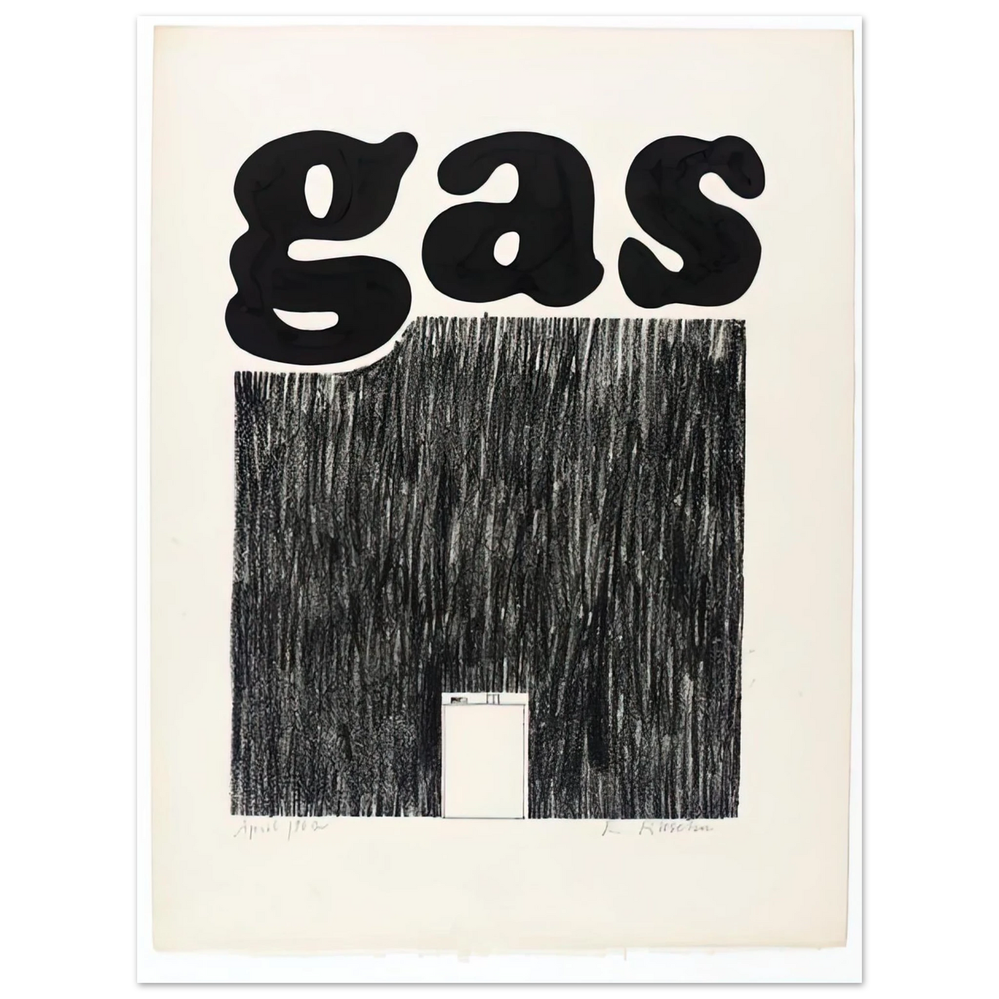 Edward Ruscha - GAS 1962  75x100 cm / 30x40inches Fine Art Poster