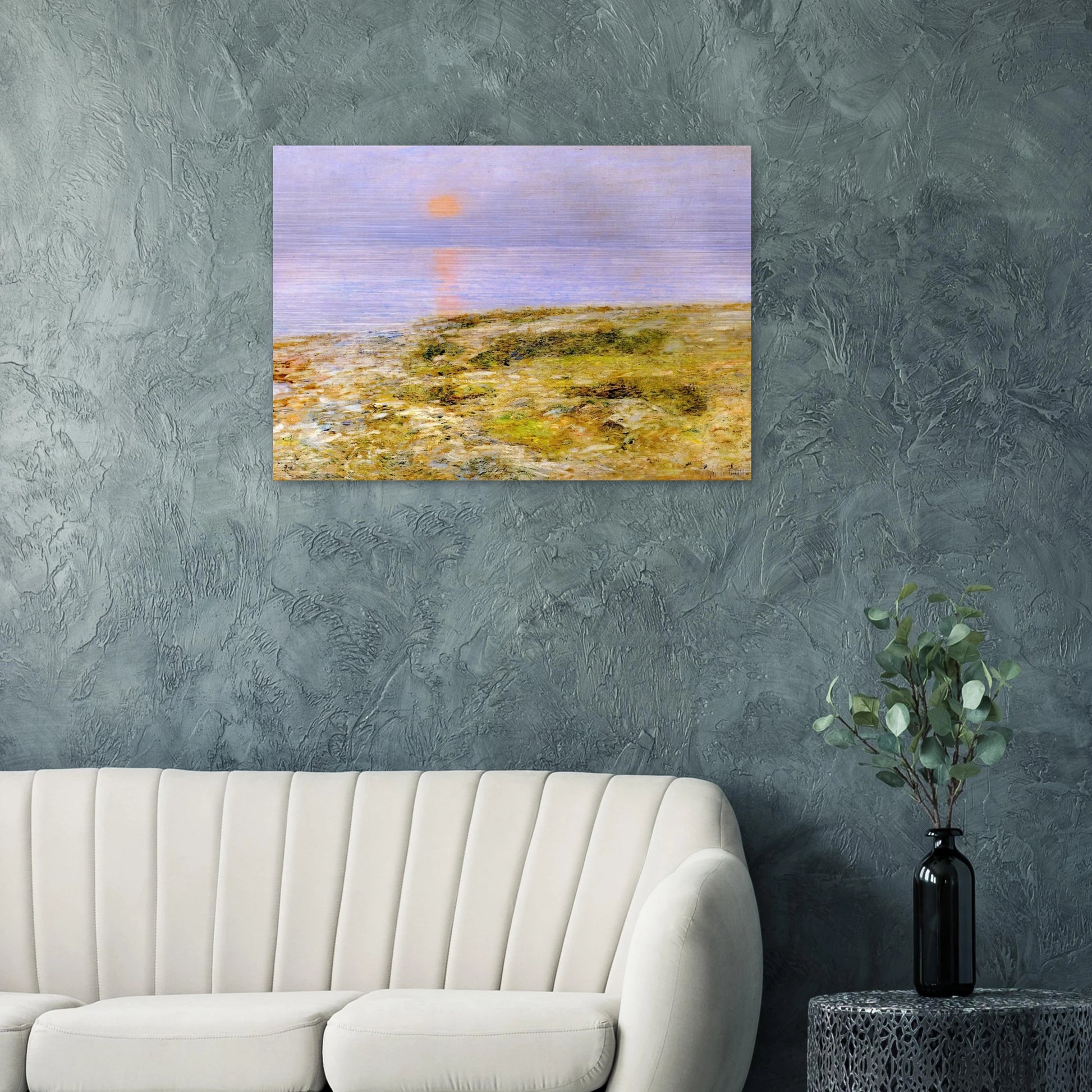 Sunset, Isle of Shoals - Childe Hassam Brushed Aluminum Print - 70x100 cm / 28x40 inches | Childe Hassam Aluminum Print | Childe Hassam Prints