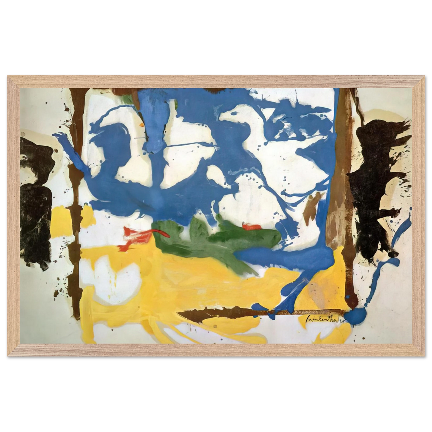 Helen Frankenthaler - Swan Lake #2 - 1961 Wall art - 30x45 cm / 12x18 inches - Fine Art Poster-canvas - -