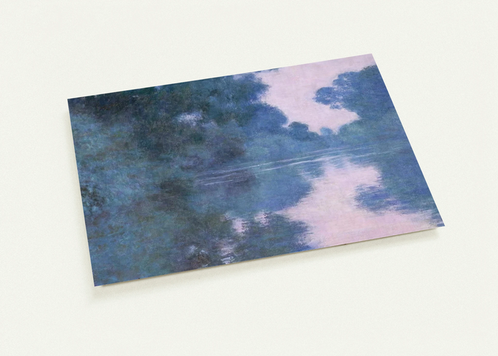 Morning on the Seine near Giverny 02 By claude monet Pack of 10 Post Cards | claude monet Post Cards | A6 (10.5 x 14.8 cm) - 4.1 x 5.8 inches
