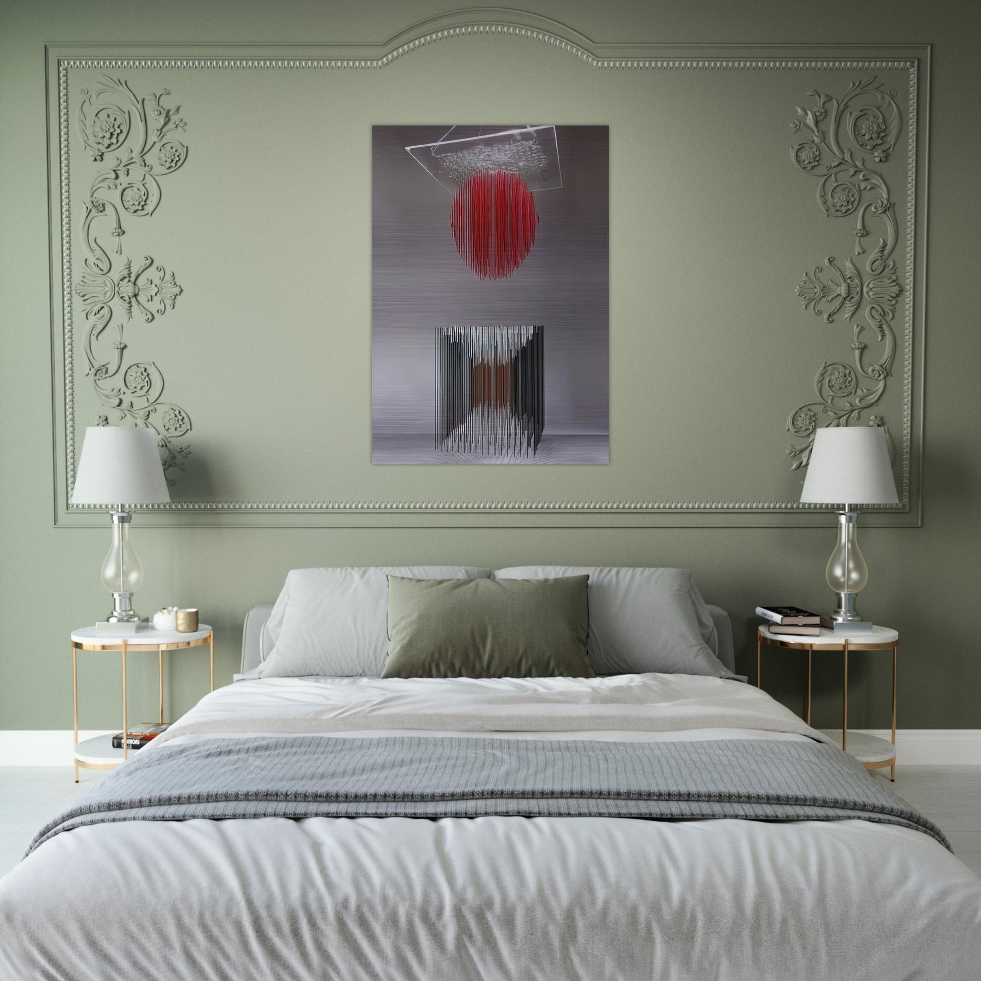 CUBO Y ESFERA VIRTUAL - Jesus Rafael Soto Brushed Aluminum Print - 70x100 cm / 28x40 inches | Jesus Rafael Soto Aluminum Print | Jesus Rafael Soto Prints