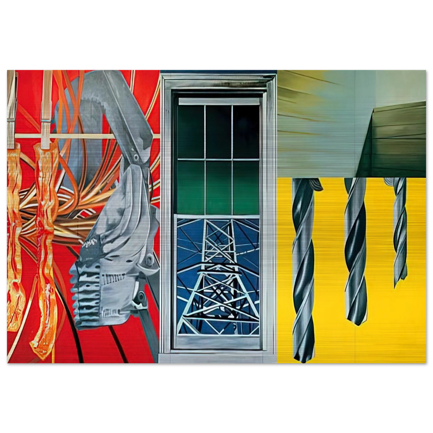 Industrial Cottage - James Rosenquist Brushed Aluminum Print - 70x100 cm / 28x40 inches | James Rosenquist Aluminum Print | James Rosenquist Prints