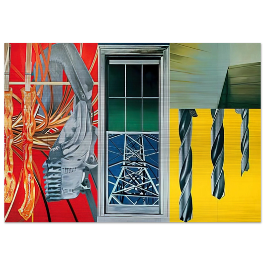 Industrial Cottage - James Rosenquist Brushed Aluminum Print - 70x100 cm / 28x40 inches | James Rosenquist Aluminum Print | James Rosenquist Prints