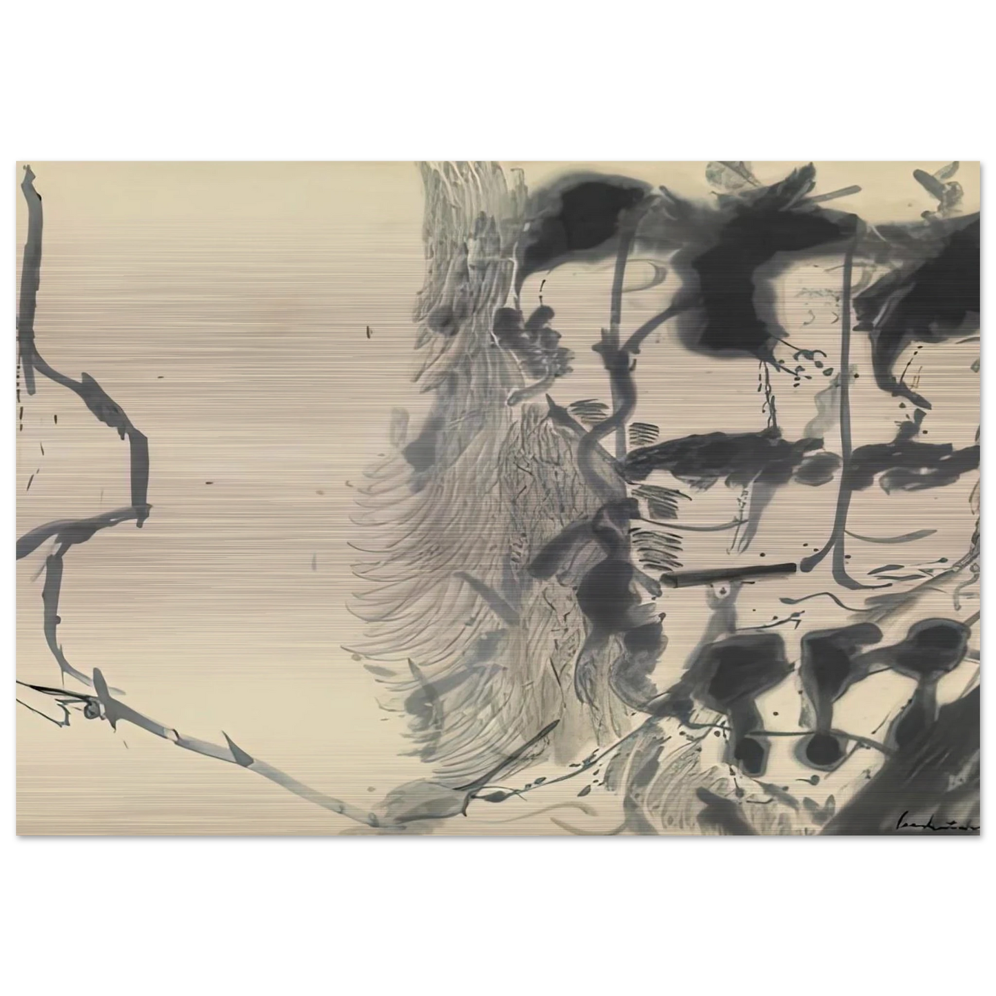 New York Bamboo, 1957- - Helen Frankenthaler Brushed Aluminum Print - 70x100 cm / 28x40 inches | Helen Frankenthaler Aluminum Print | Helen Frankenthaler Prints