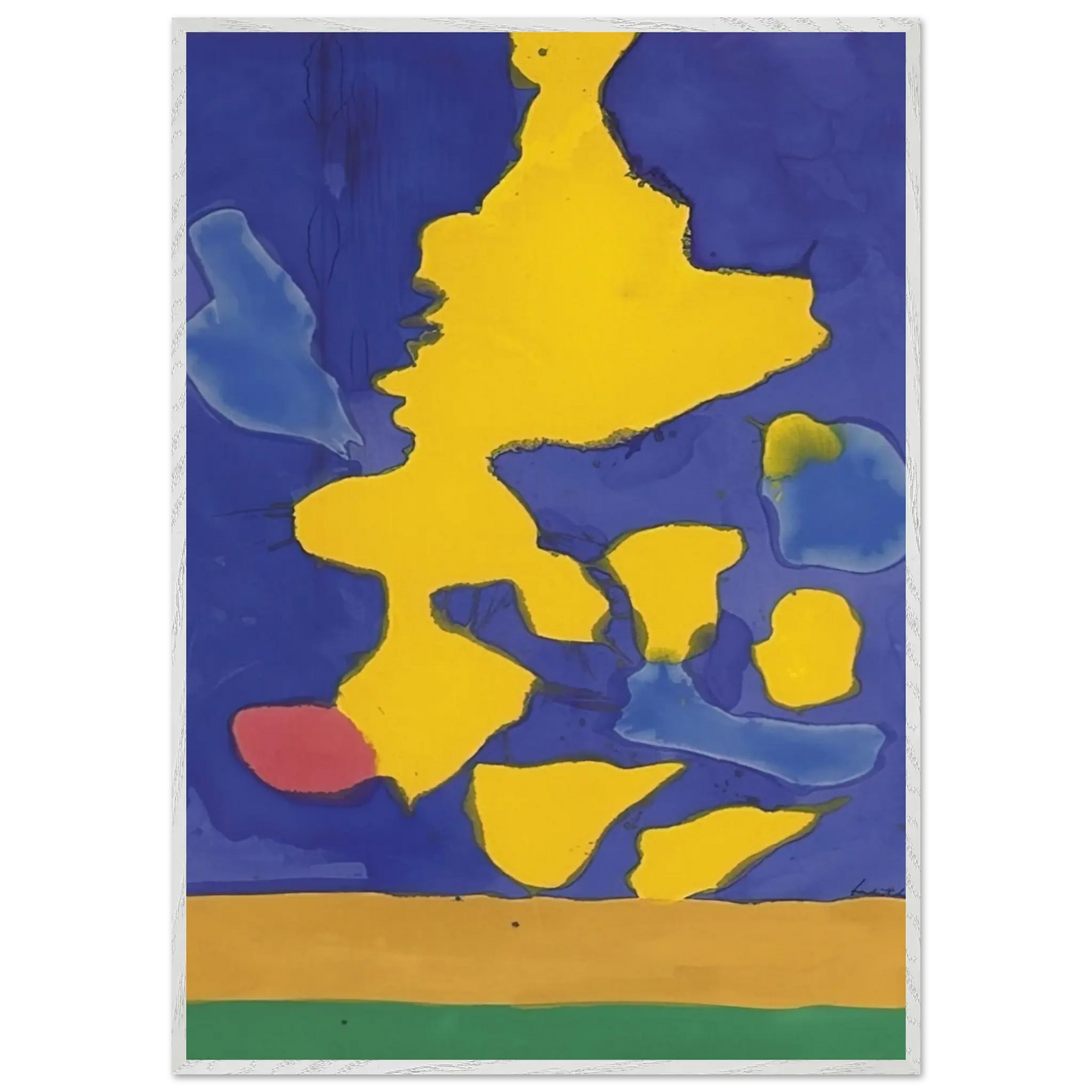 Helen Frankenthaler - Saturn Revisited - 1964 Wall art - A3 (29.7 x 42  cm) - Premium Wooden Framed Poster With Fine Art Paper - Wood frame