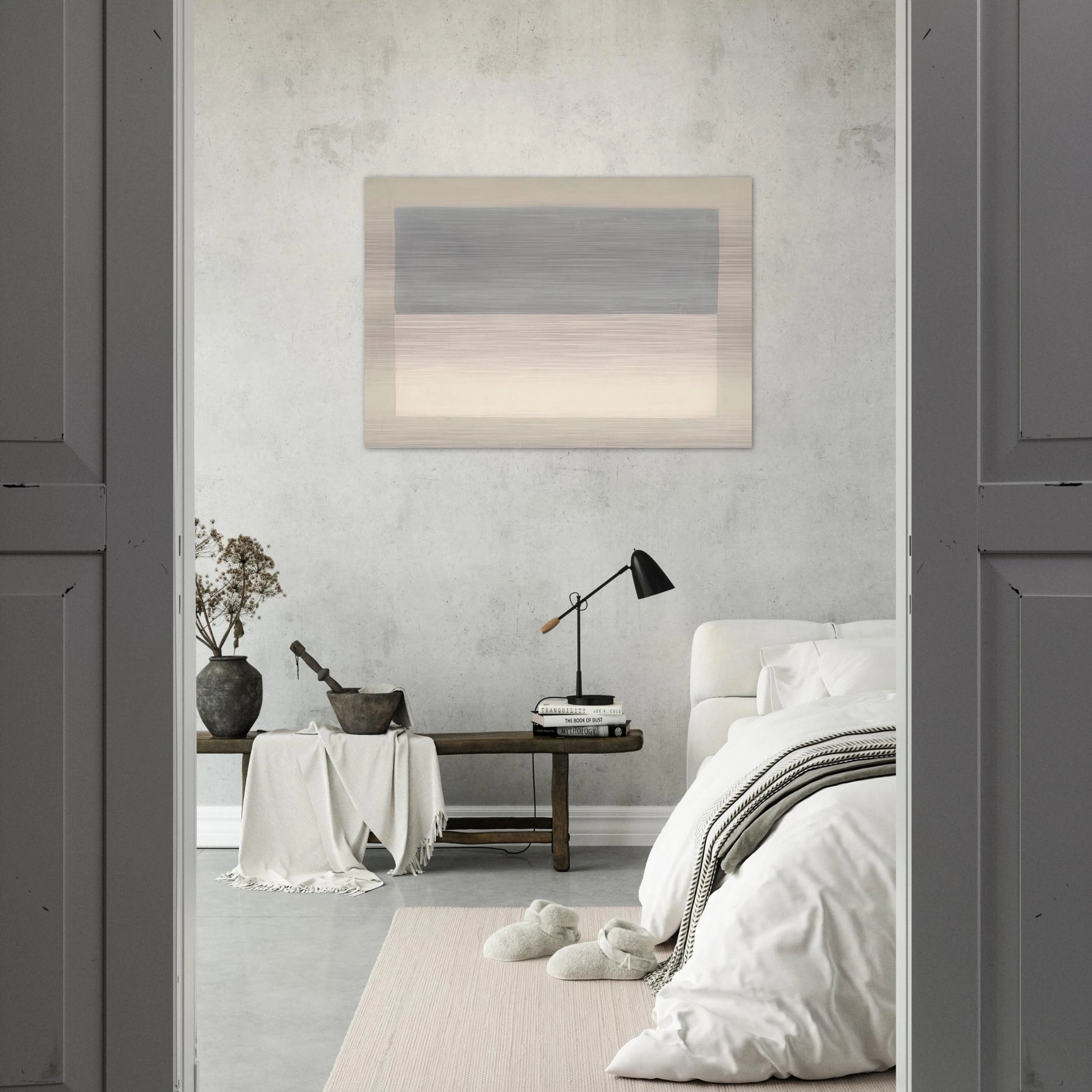 Rain  Study  - Agnes Martin Brushed Aluminum Print - 70x100 cm / 28x40 inches | Agnes Martin Aluminum Print | Agnes Martin Prints