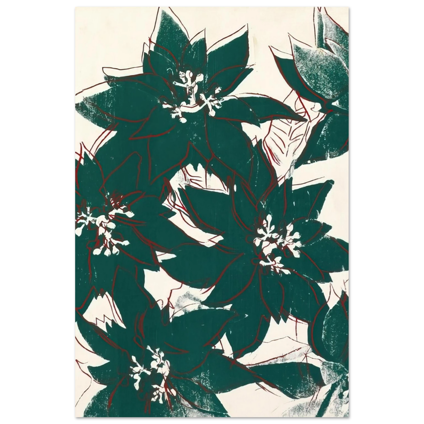 Andy Warhol - Poinsetta Fine Art Poster