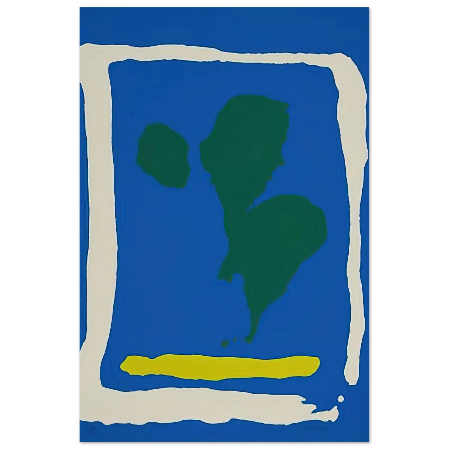 Helen Frankenthaler - Air Frame - 1965 Wall art - 60x90 cm / 24x36 inches - Premium Wooden Framed Poster With Fine Art Paper-canvas - Black frame