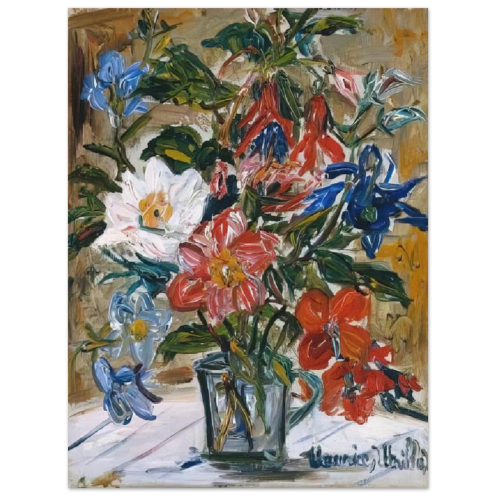 Maurice Utrillo - VASE WITH FLOWERS  75x100 cm / 30x40inches Fine Art Poster