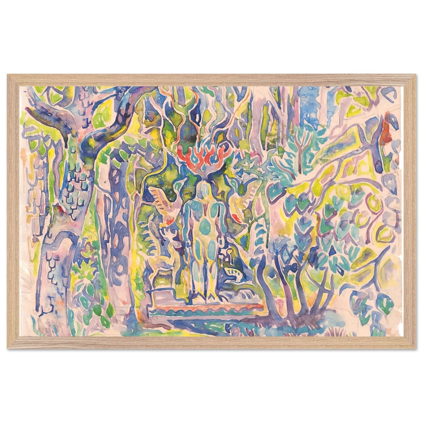 Walter Inglis Anderson - Walter Anderson Wall art - 40x50 cm / 16x20 inches - Premium Wooden Framed Poster With Fine Art Paper-canvas - Black frame