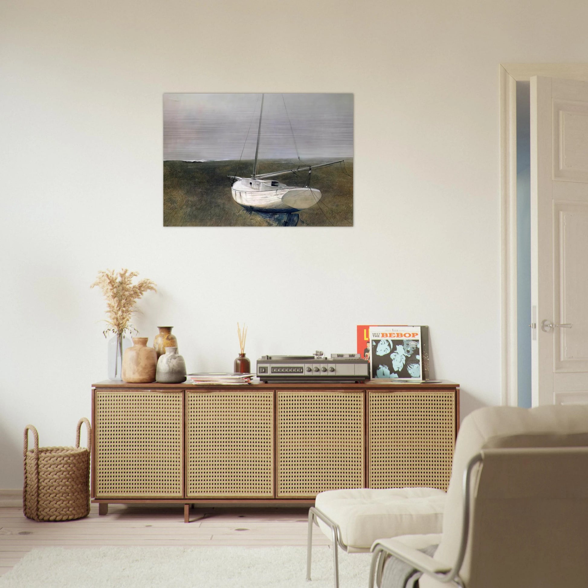 BELOW DOVER 1950 - Andrew Wyeth Brushed Aluminum Print - 70x100 cm / 28x40 inches | Andrew Wyeth Aluminum Print | Andrew Wyeth Prints