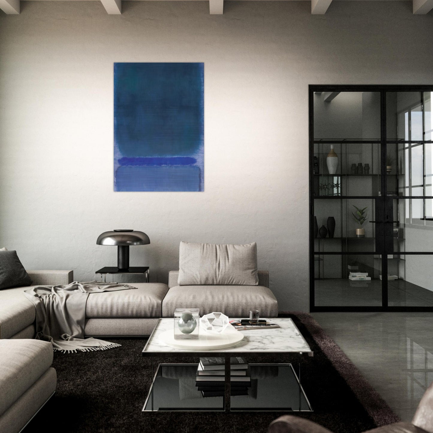 Untitled Green on Blue - 1968 - Mark Rothko Brushed Aluminum Print - 70x100 cm / 28x40 inches | Mark Rothko Aluminum Print | Mark Rothko Prints