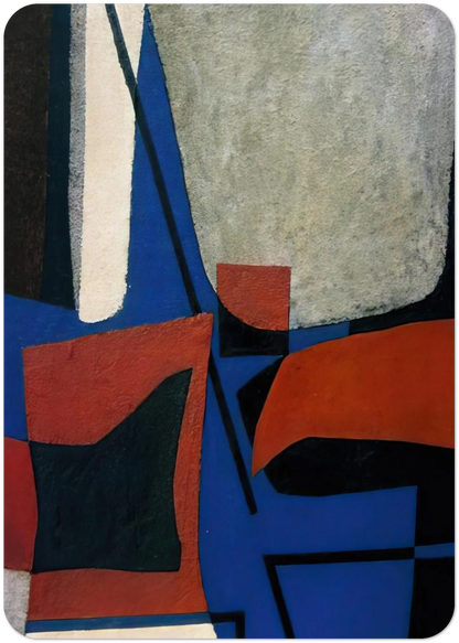ABSTRACT COMPOSITION 1955 By Enrico Prampolini Pack of 10 Post Cards | Enrico Prampolini Post Cards | A6 (10.5 x 14.8 cm) - 4.1 x 5.8 inches