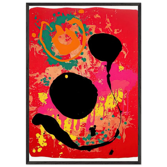 Untitled - 2008 - John Hoyland 70x100 cm / 28x40 inches Framed Art Print – Black Wooden Frame