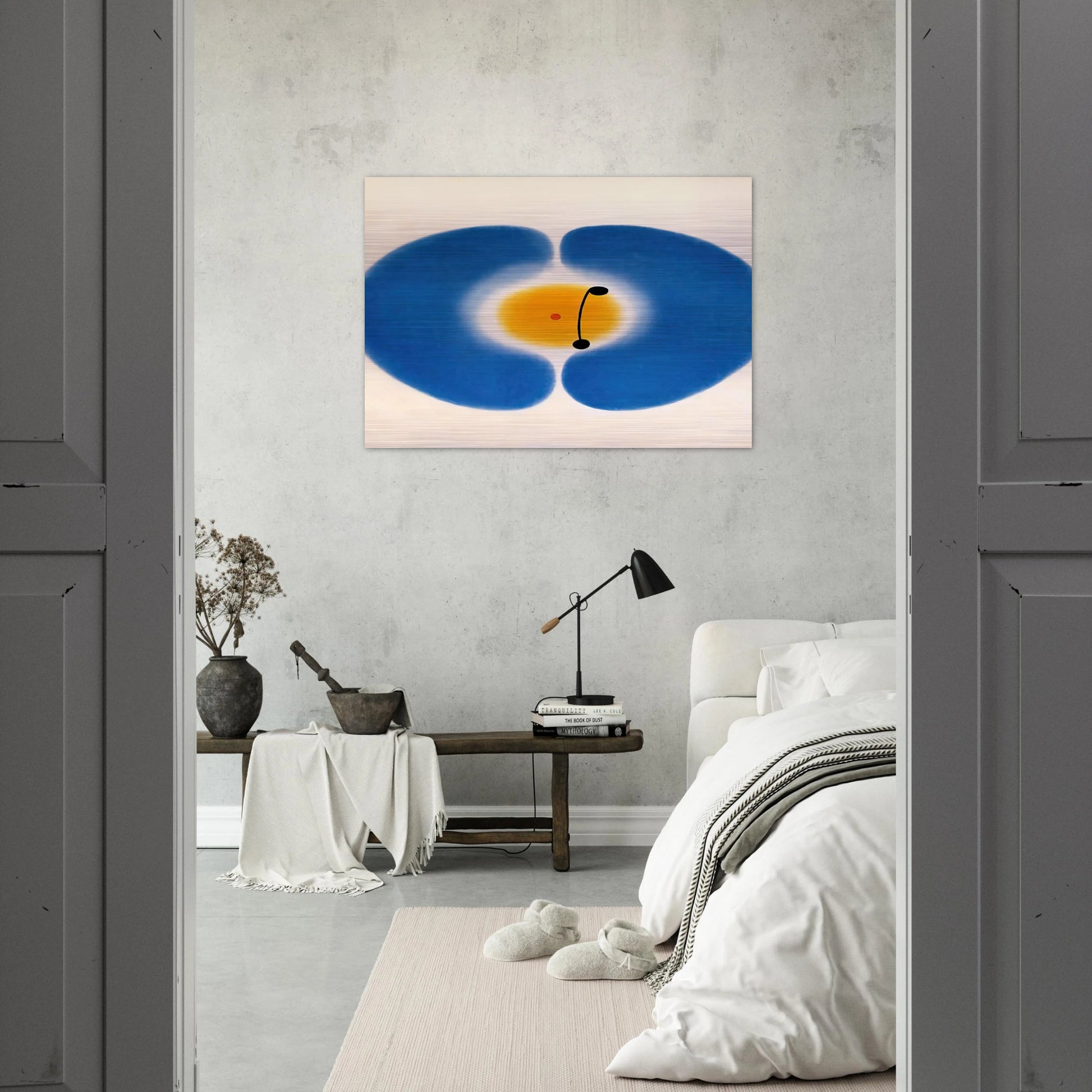BLUE MANDALA 1978 - Victor Pasmore Brushed Aluminum Print - 70x100 cm / 28x40 inches | Victor Pasmore Aluminum Print | Victor Pasmore Prints