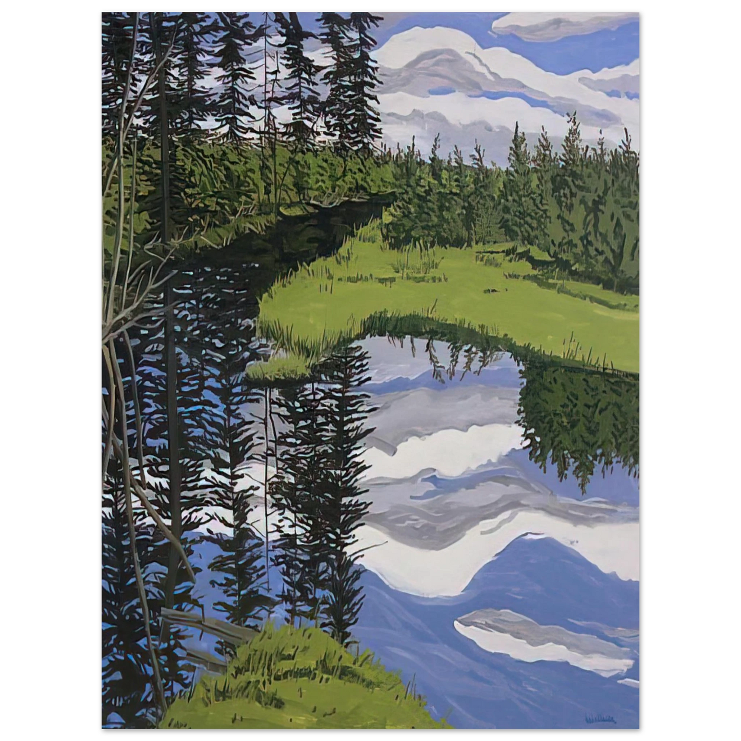 Neil Welliver - Illusory Flowage - 1996  75x100 cm / 30x40inches Fine Art Poster