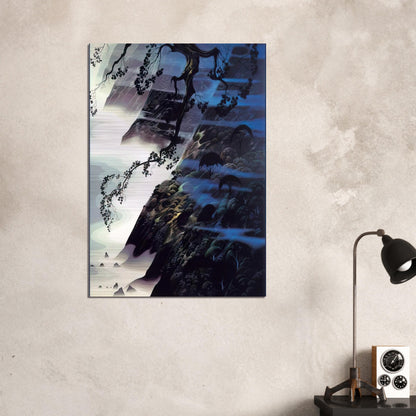 Sea Wind and Fog - Eyvind Earle Brushed Aluminum Print - 70x100 cm / 28x40 inches | Eyvind Earle Aluminum Print | Eyvind Earle Prints