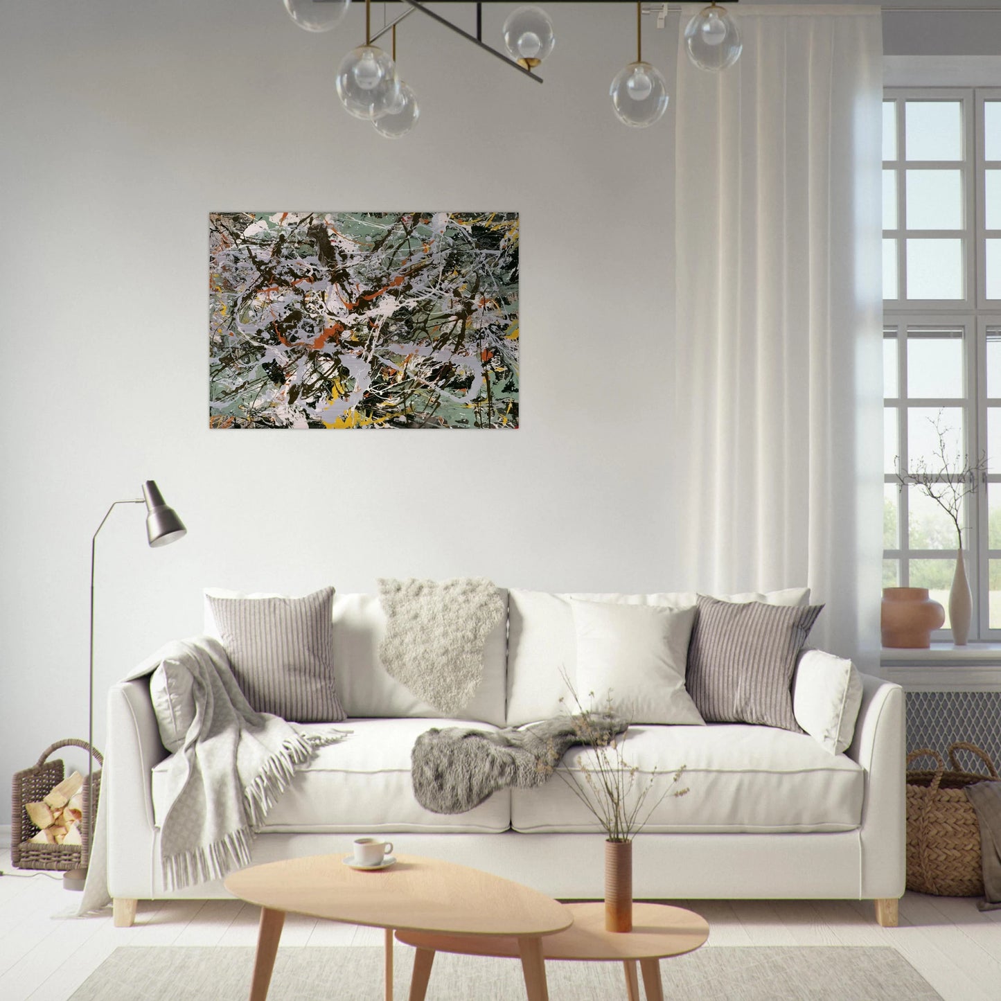 UNTITLED GREEN SILVER 1949 - Jackson Pollock Brushed Aluminum Print - 70x100 cm / 28x40 inches | Jackson Pollock Aluminum Print | Jackson Pollock Prints