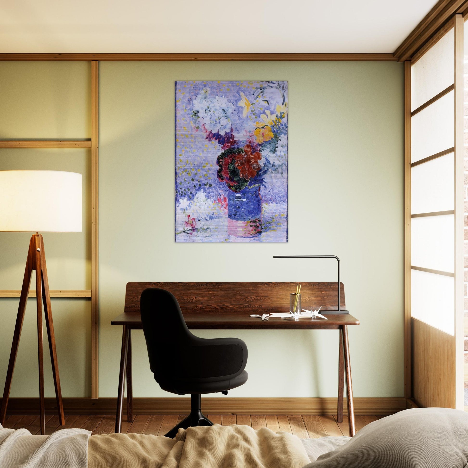 Flowers in a Glass - Henri-Edmond Cross Brushed Aluminum Print - 70x100 cm / 28x40 inches | Henri-Edmond Cross Aluminum Print | Henri-Edmond Cross Prints