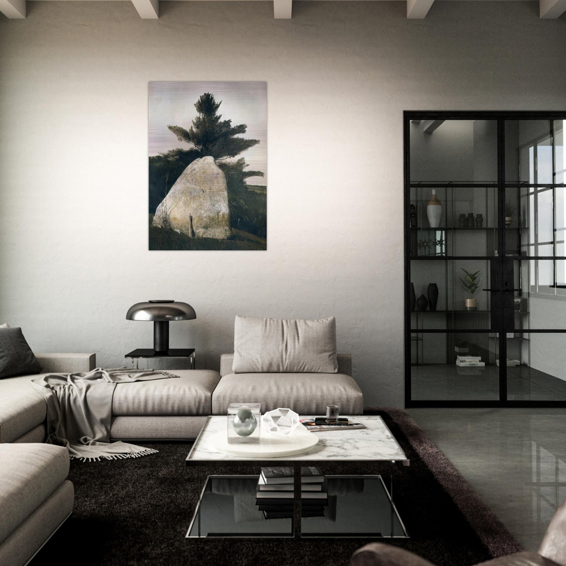 PENNSYLVANIA LANDSCAPE - Andrew Wyeth Brushed Aluminum Print - 70x100 cm / 28x40 inches | Andrew Wyeth Aluminum Print | Andrew Wyeth Prints