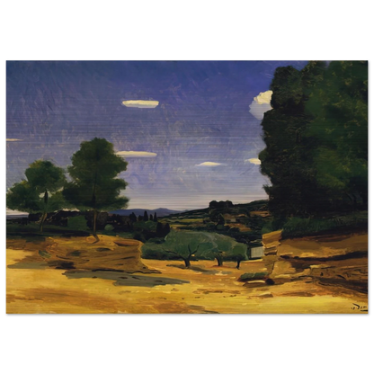 LANDSCAPE PROVENCE 1925 - Andre Derain Brushed Aluminum Print - 70x100 cm / 28x40 inches | Andre Derain Aluminum Print | Andre Derain Prints