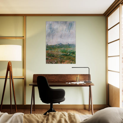 Rain in Belle-Ile - claude monet Brushed Aluminum Print - 70x100 cm / 28x40 inches | claude monet Aluminum Print | claude monet Prints
