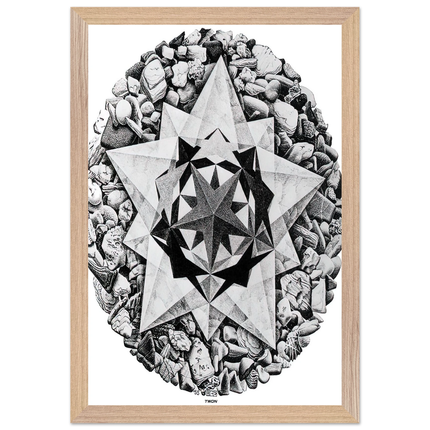 MC Escher - ESCHER (1) Wall Art - 60x80 cm / 24x32 inches - Fine Art Poster-canvas - -