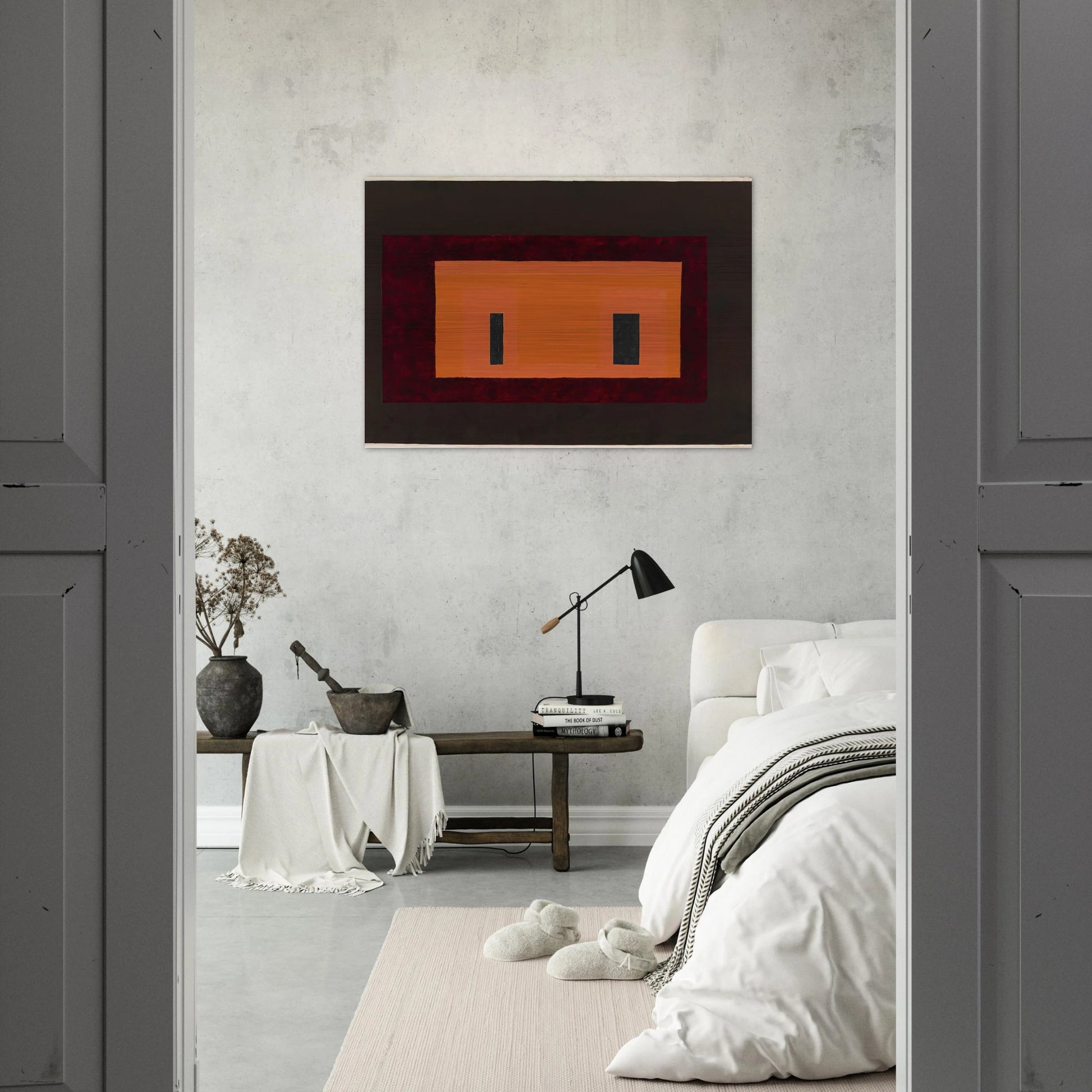 VARIANT ADOBE 1947 1 - Josef Albers Brushed Aluminum Print - 70x100 cm / 28x40 inches | Josef Albers Aluminum Print | Josef Albers Prints