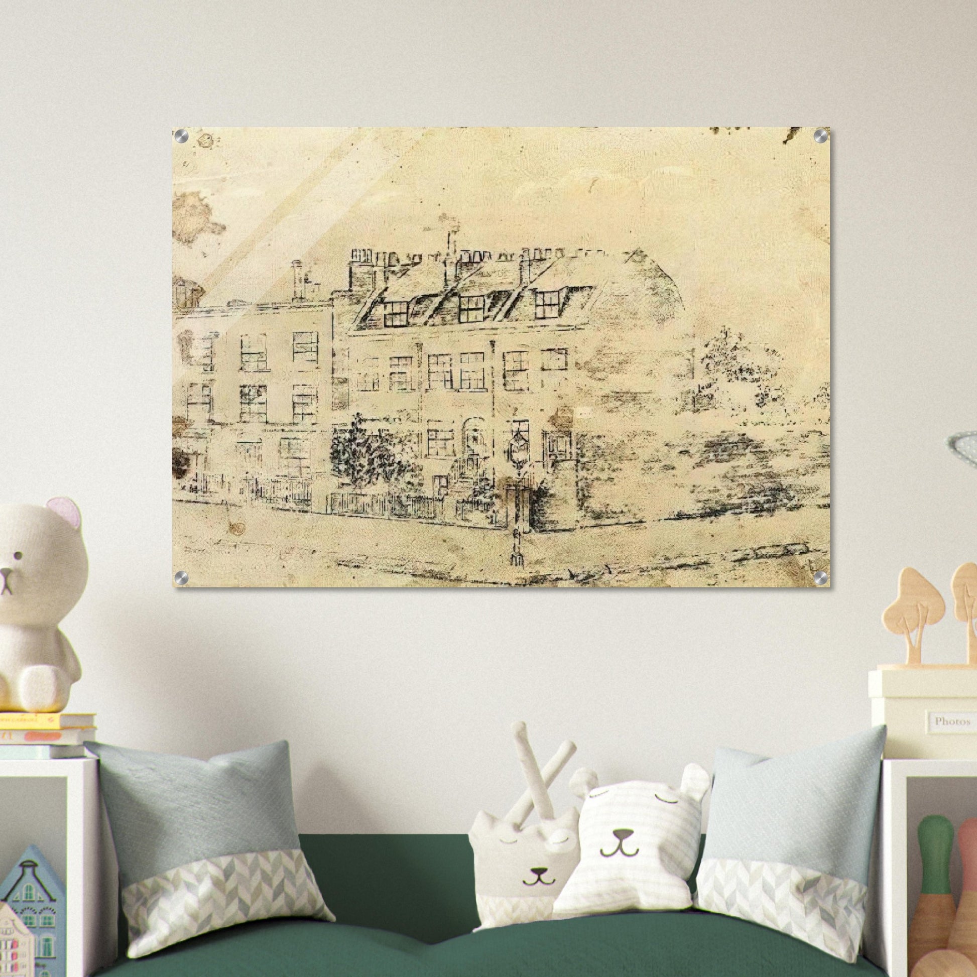 Vincent's Boarding House in Hackford Road, Brixton, London - Vincent van Gogh Acrylic Print - 70x100 cm / 28x40″ inches