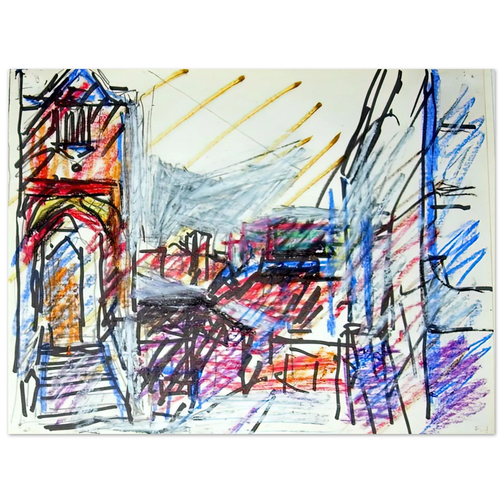 Frank Auerbach - TO THE STUDIOS  75x100 cm / 30x40inches Fine Art Poster