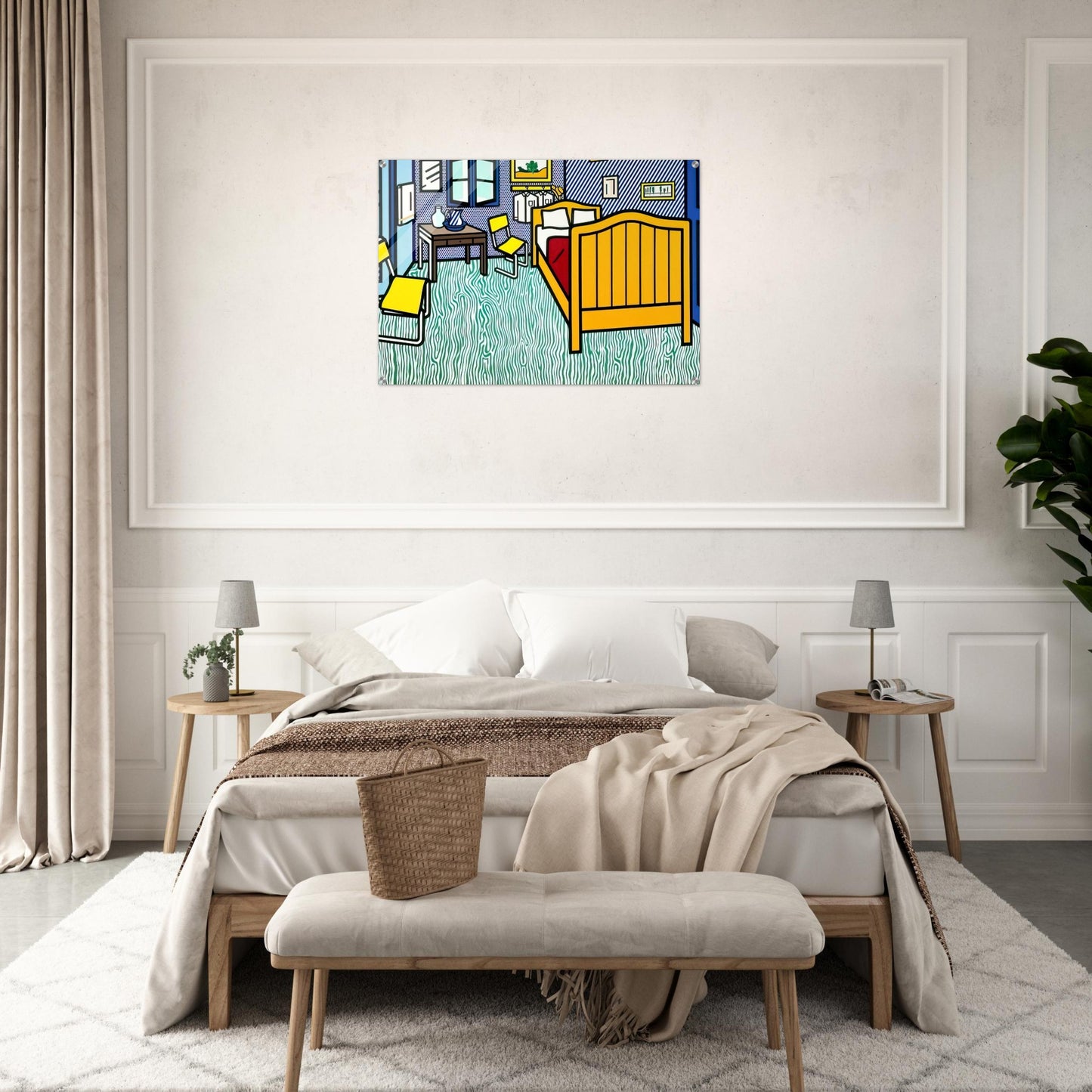 BEDROOM AT ARLES 1992 - Roy Lichtenstein Acrylic Print - 70x100 cm / 28x40″ inches