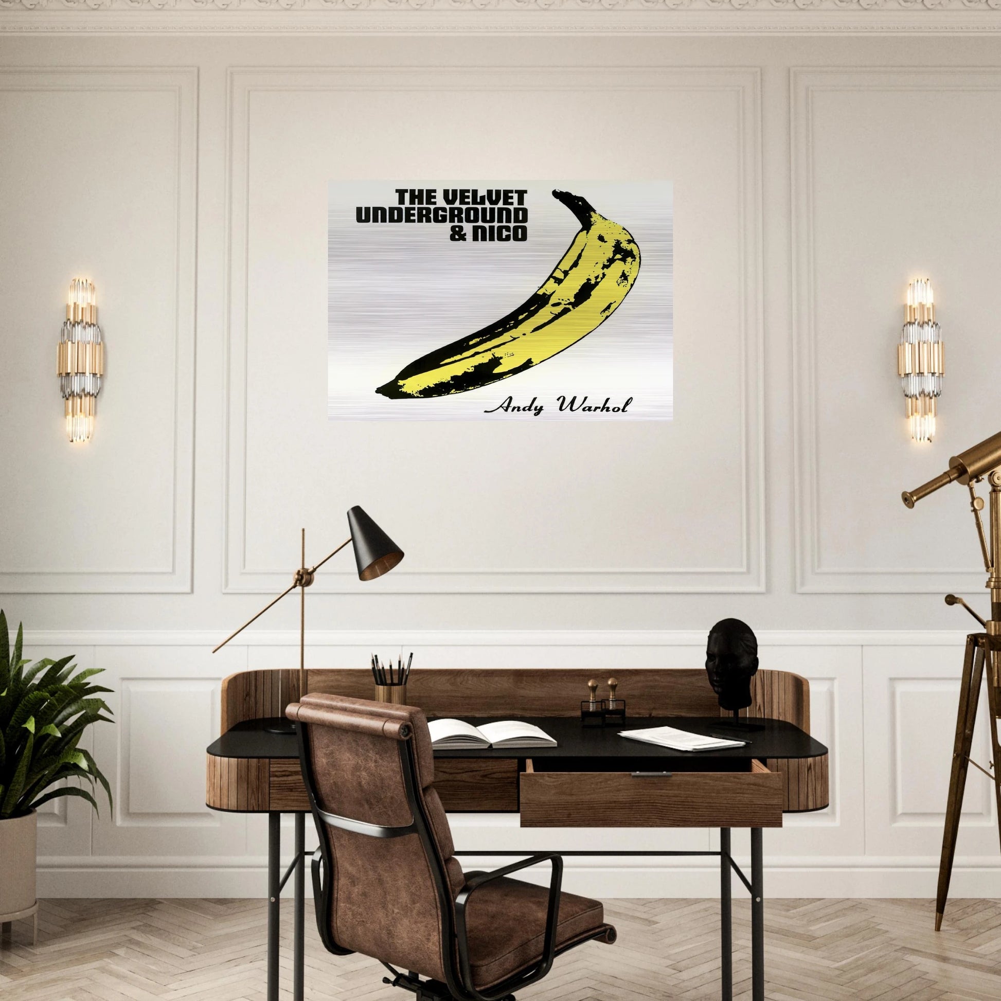 Velvet Underground & Nico - Andy Warhol Brushed Aluminum Print - 70x100 cm / 28x40 inches | Andy Warhol Aluminum Print | Andy Warhol Prints