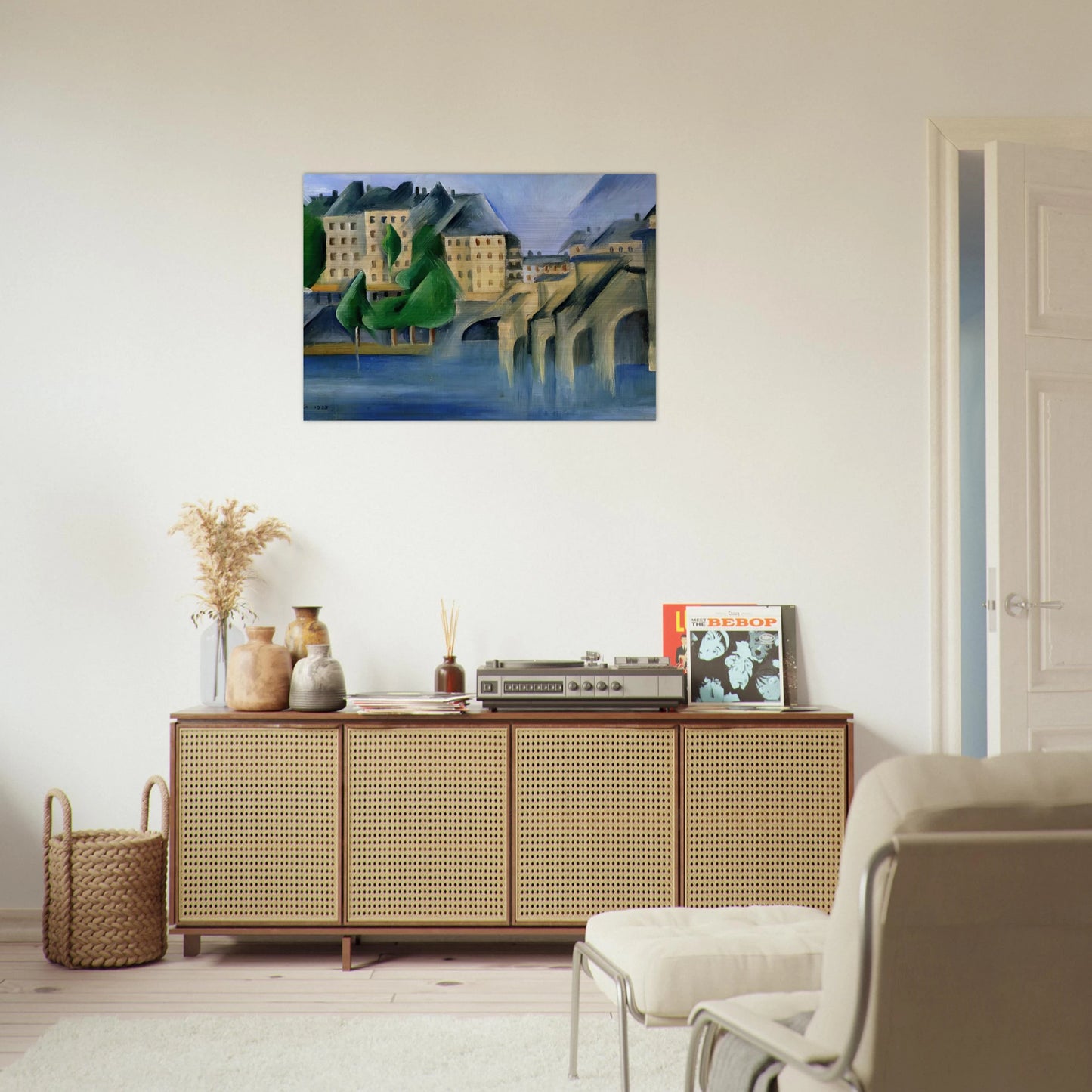 New Bridge - Tarsila do Amaral Brushed Aluminum Print - 70x100 cm / 28x40 inches | Tarsila do Amaral Aluminum Print | Tarsila do Amaral Prints