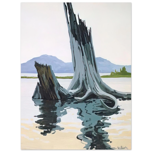 Neil Welliver - Stumps and Allagash - 1998  75x100 cm / 30x40inches Fine Art Poster